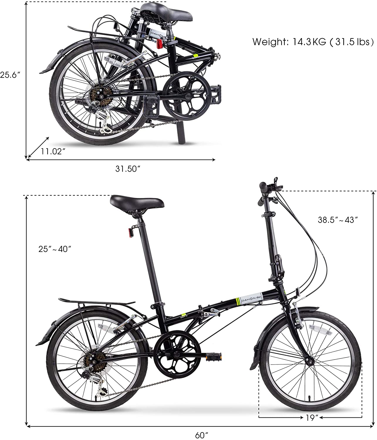 2022 Dahon Dream D6 6 Speed Folding Bike, 20" Wheel - Upzy.com