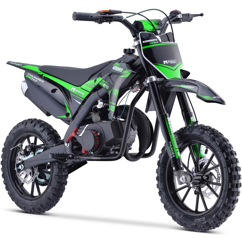 MotoTec THUNDER 50cc 2-Stroke Suspension Kids' Gas Dirt Bike