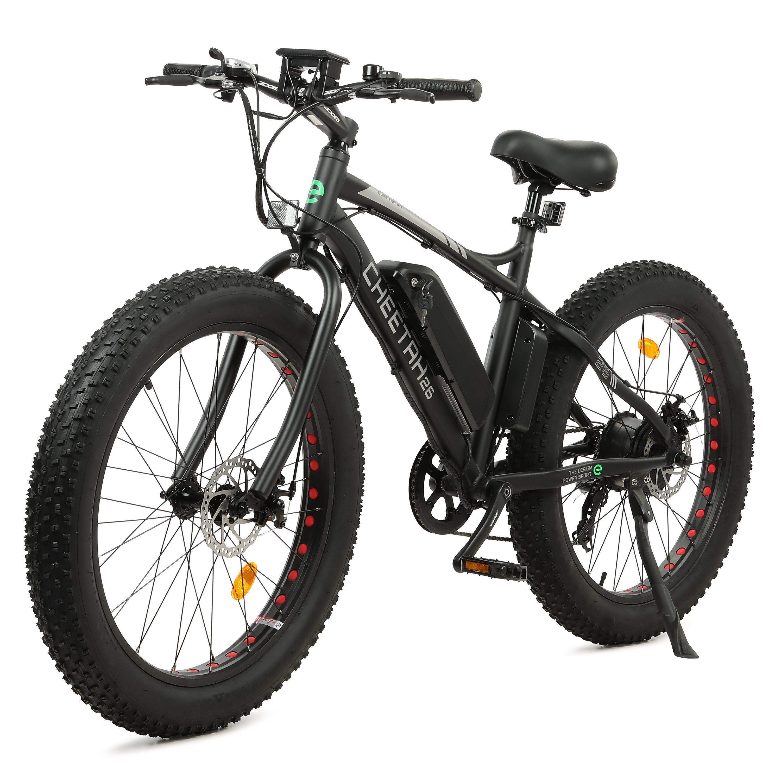 2024 Ecotric Cheetah Fat Tire 36V 500W 7 Speeds Beach Snow Electric Bike, FAT26S900