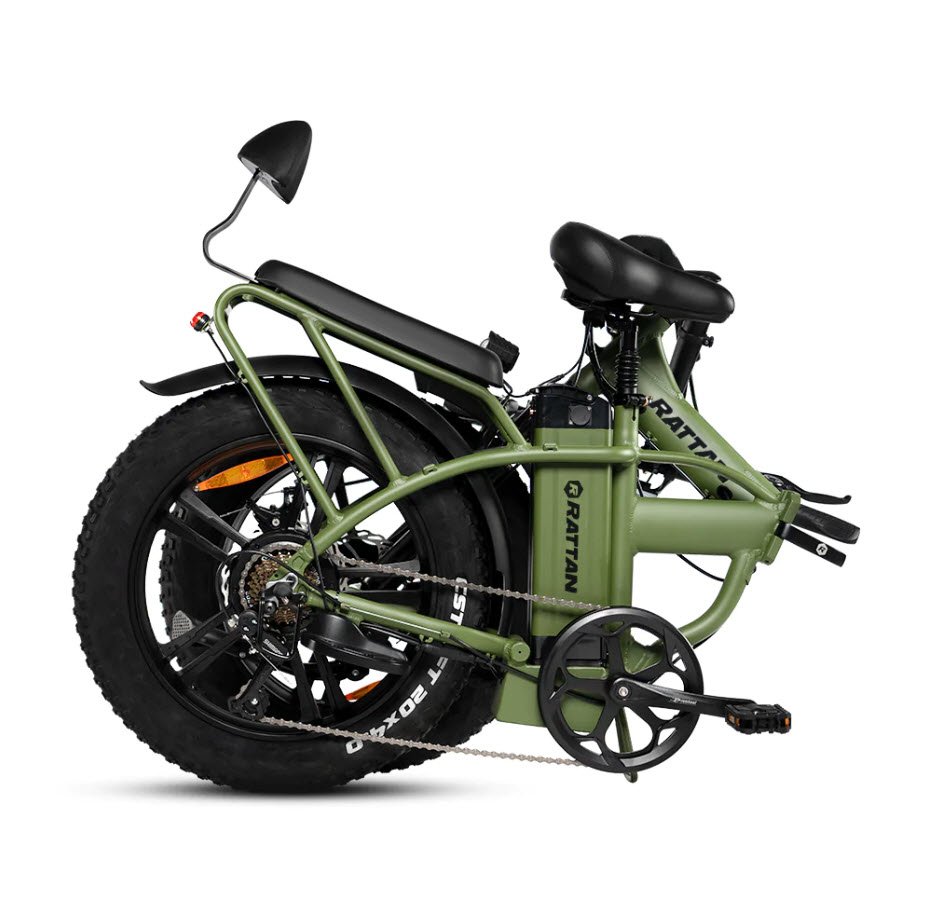 2024 Rattan LM-750 PRO 750W 48V Folding Step-Through Fat Tire Electric Mountain Bike