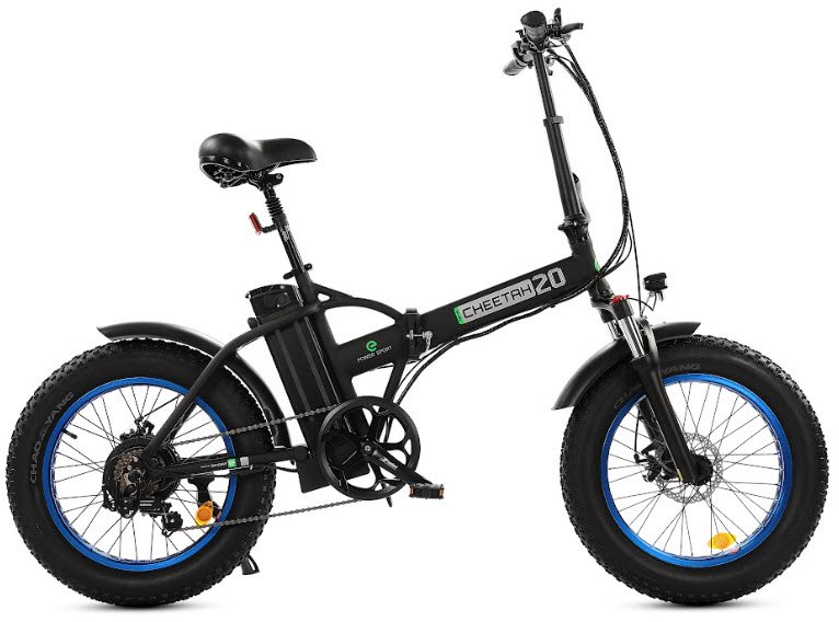 2024 Ecotric 500W 48V 7 Speed Fat Tire Folding Electric Bike, FAT20S900