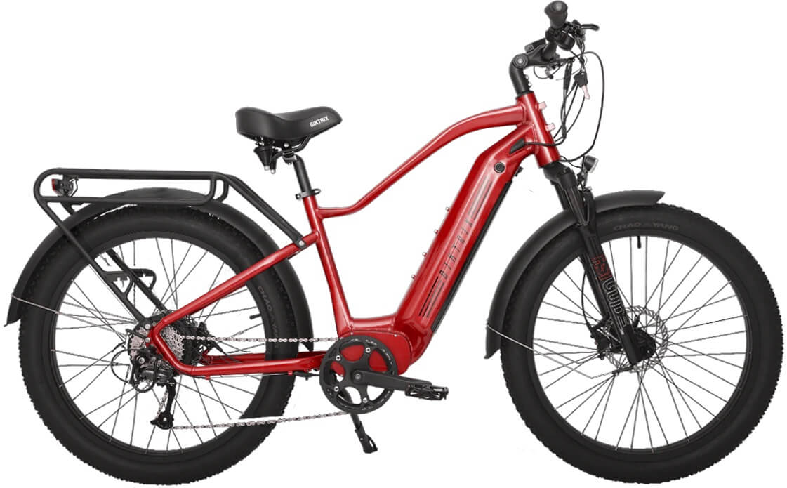 2023 Biktrix Juggernaut Hub Duo Step-Over 750W Hub-Drive Fat Tire Electric Bike - Upzy.com