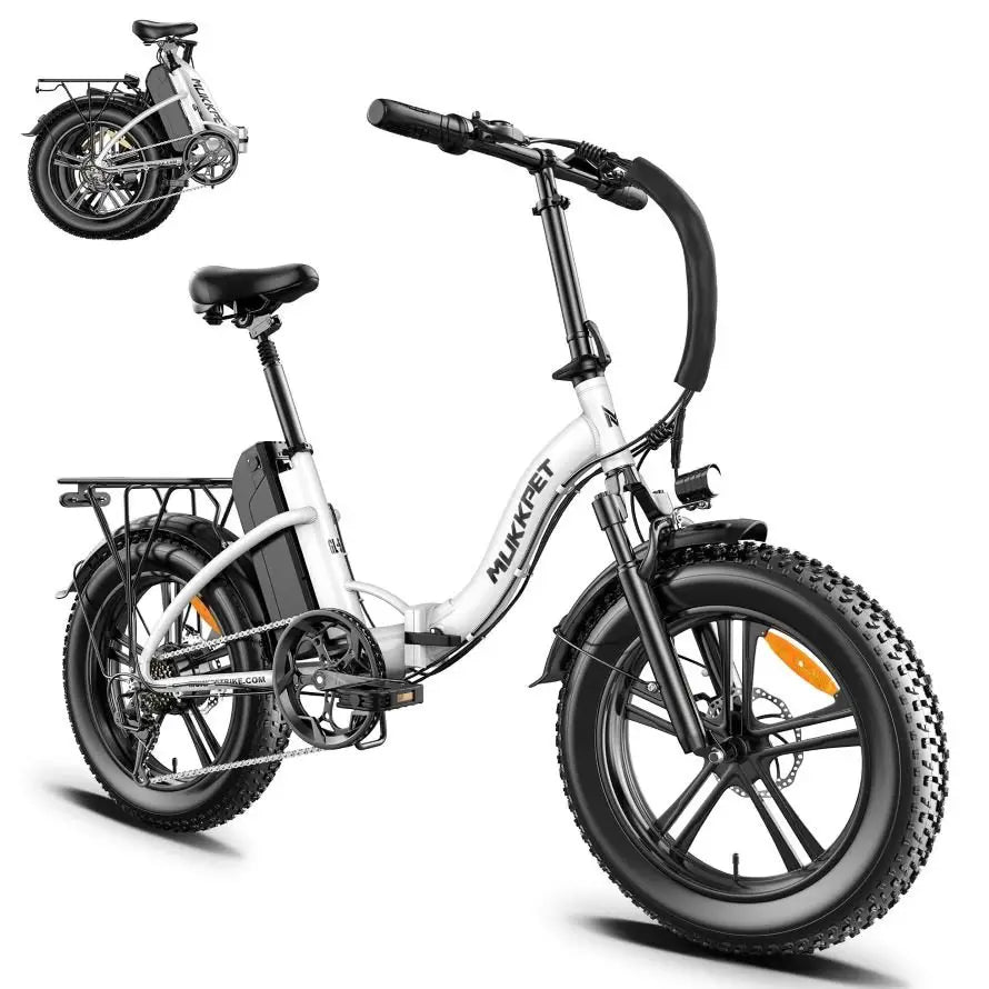 2024 Mukkpet GL 750W Peak 48V Suspension Step-Through Folding Fat Tire Electric Bike