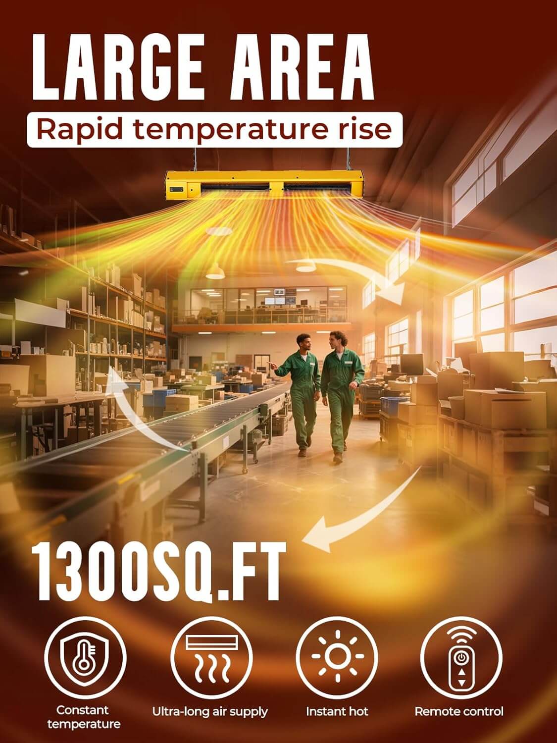 Omberr 7000W Graphene Indoor Electric Garage Heater