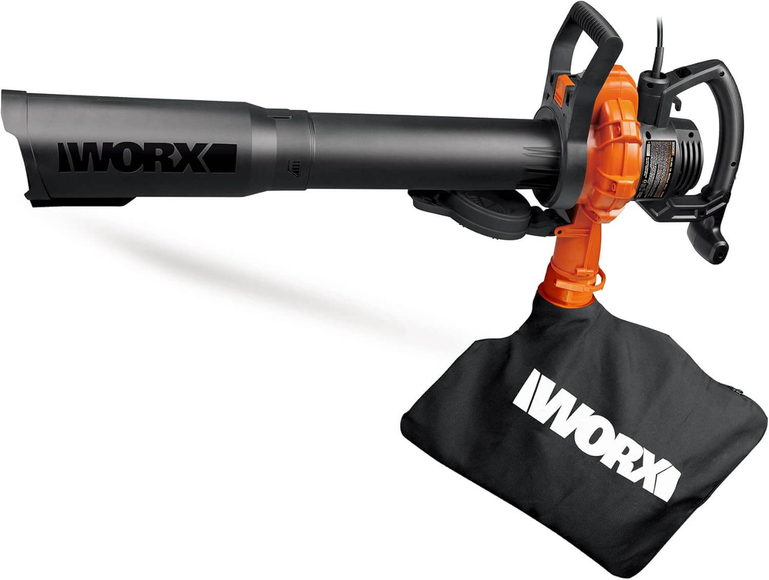 WORX WG518 400CFM 120V 12 Amp 2 Speed Electric Leaf Blower, Vacuum, Mulcher
