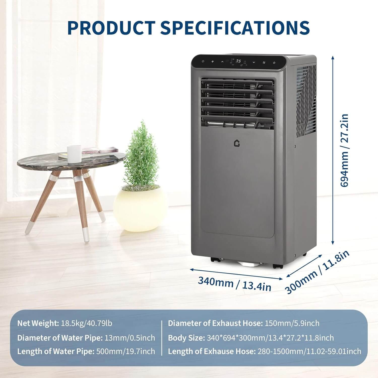 Gaomon 8000 BTU 4-In-1 Portable Air Conditioner