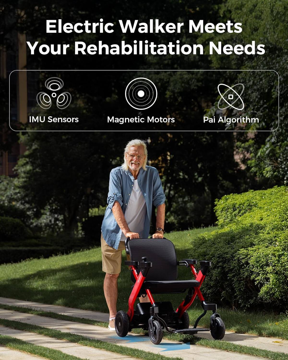 PAISEEC W-E3 Folding Electric Power Wheelchair, Airline Approved