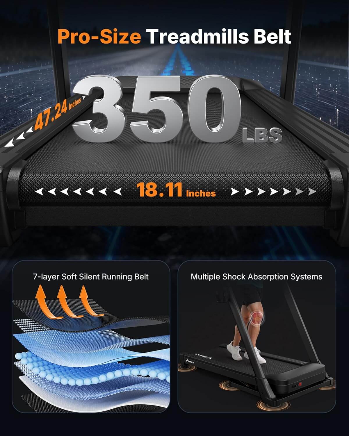 MERACH T31B1 Running Incline Foldable Treadmill