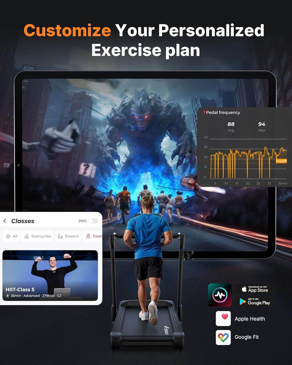 MERACH T31B1 Running Incline Foldable Treadmill