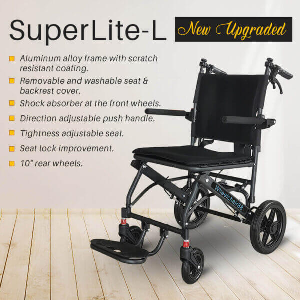 Active Transport Superlite L Manual Folding 2-in-1 Push Wheelchair & Walker