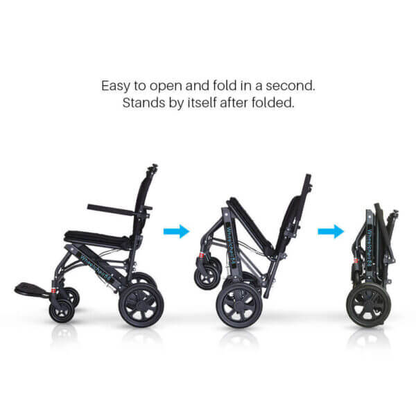 Active Transport Superlite L Manual Folding 2-in-1 Push Wheelchair & Walker