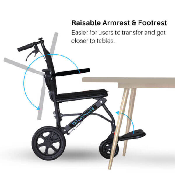 Active Transport Superlite L Manual Folding 2-in-1 Push Wheelchair & Walker