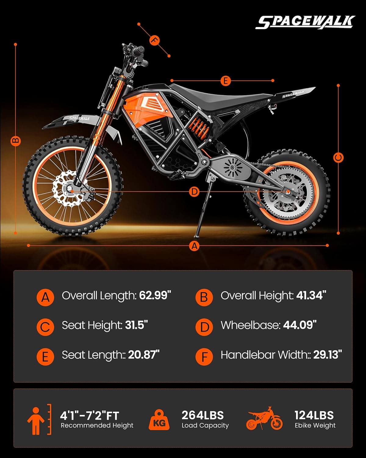 Adistar EB007 3500W 48V Full Suspension Mid Drive Electric Dirt Bike