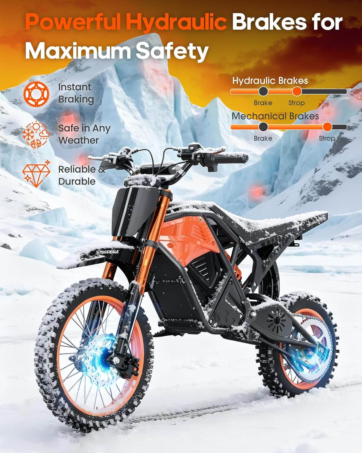 Adistar EB007 3500W 48V Full Suspension Mid Drive Electric Dirt Bike