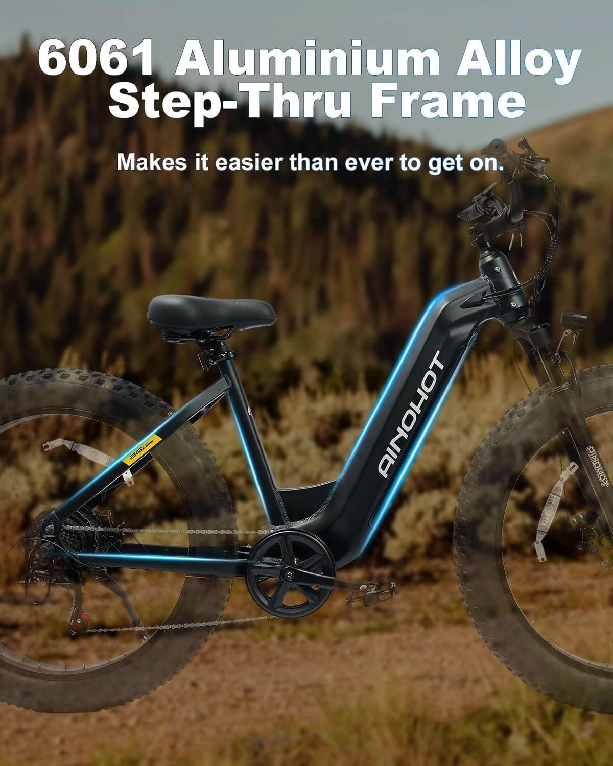 Ainohot Terra 1000W 48V Fat Tire Electric Mountain Bike