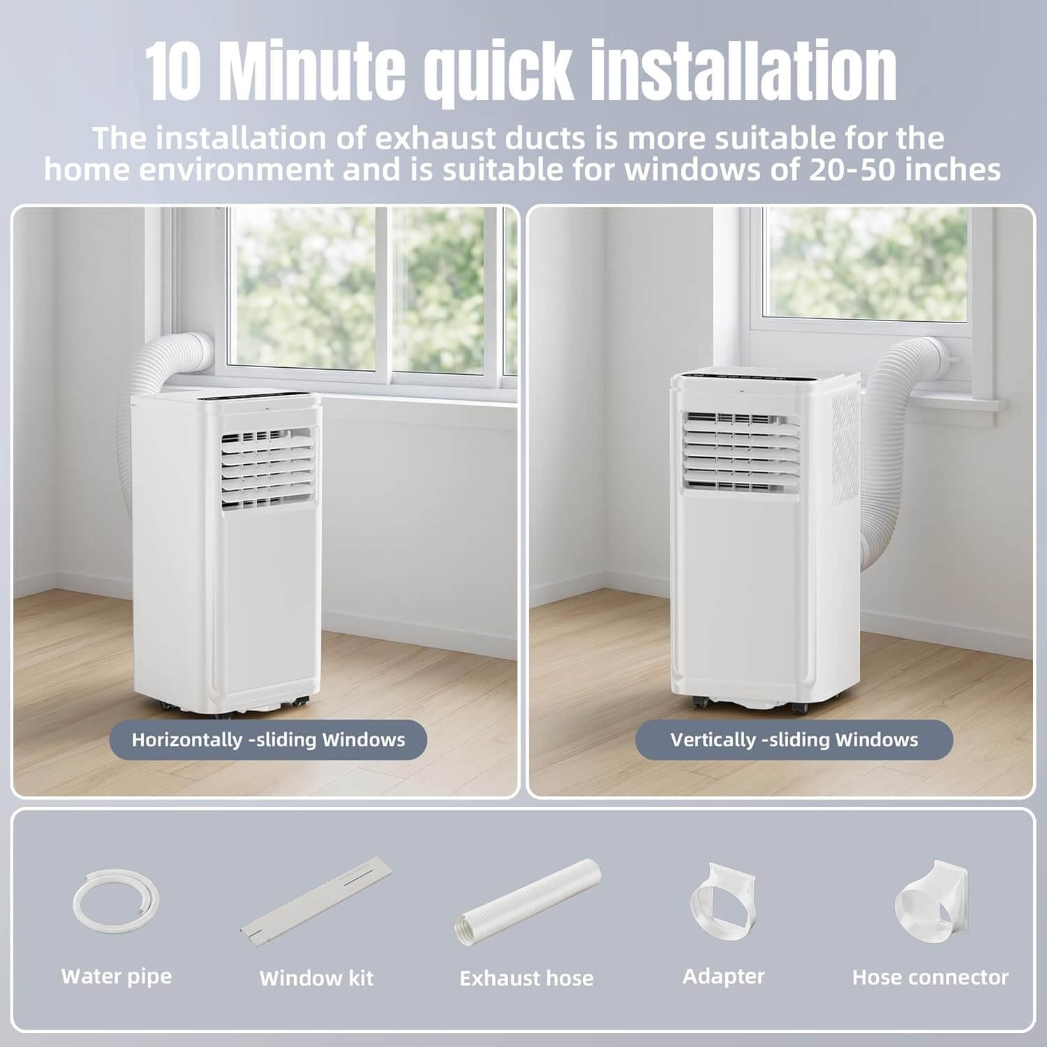 Akires 3-In-1 1000 BTU Portable Air Conditioner, Fan & Dehumidifier