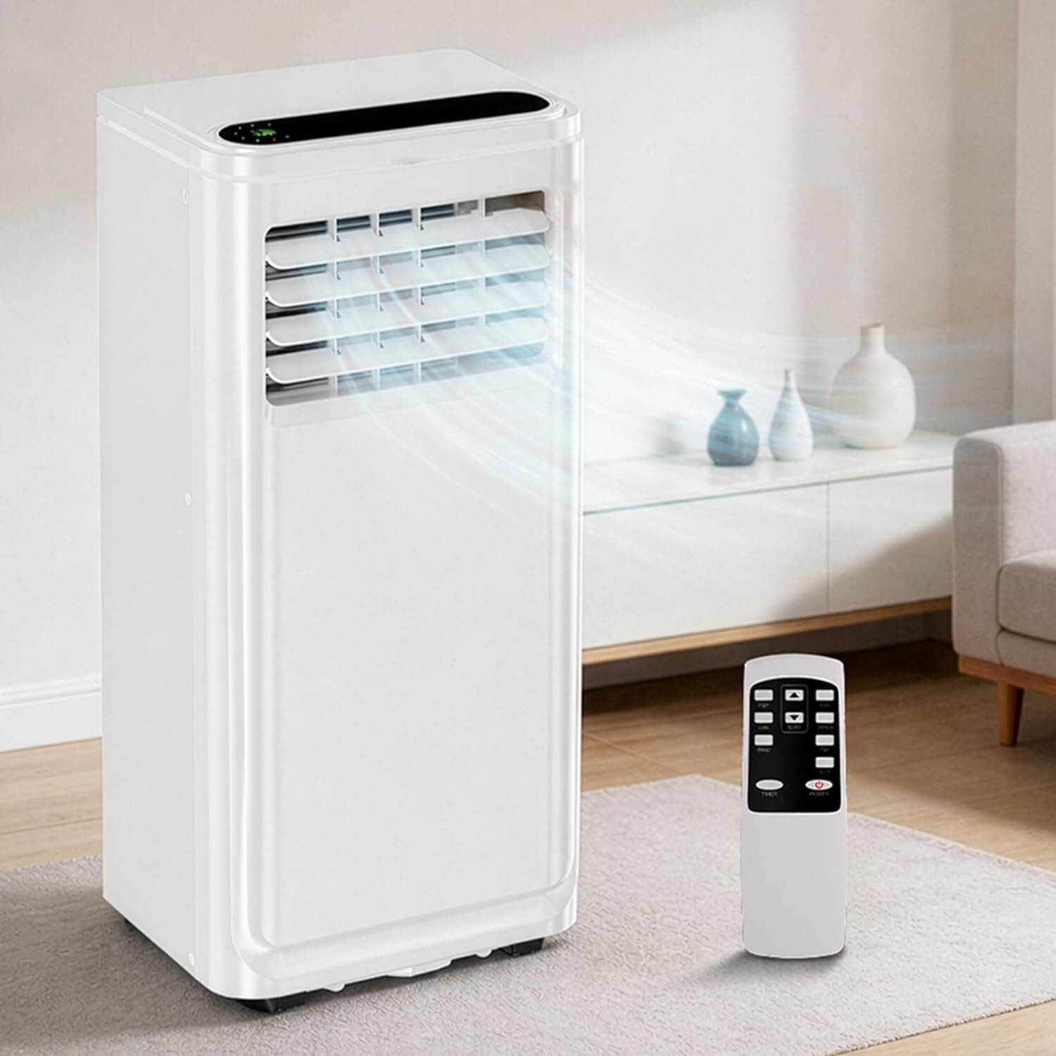 Akires 3-In-1 1000 BTU Portable Air Conditioner, Fan & Dehumidifier