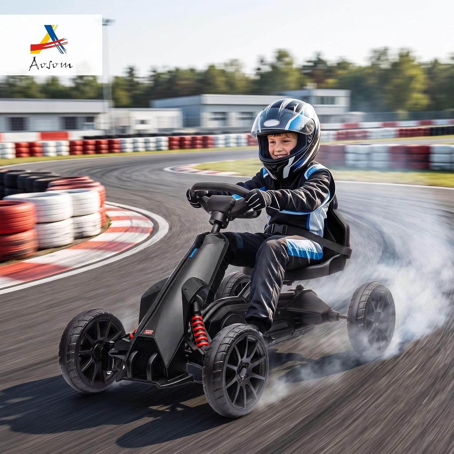 Aosom 12V Kids' Electric Go-Kart