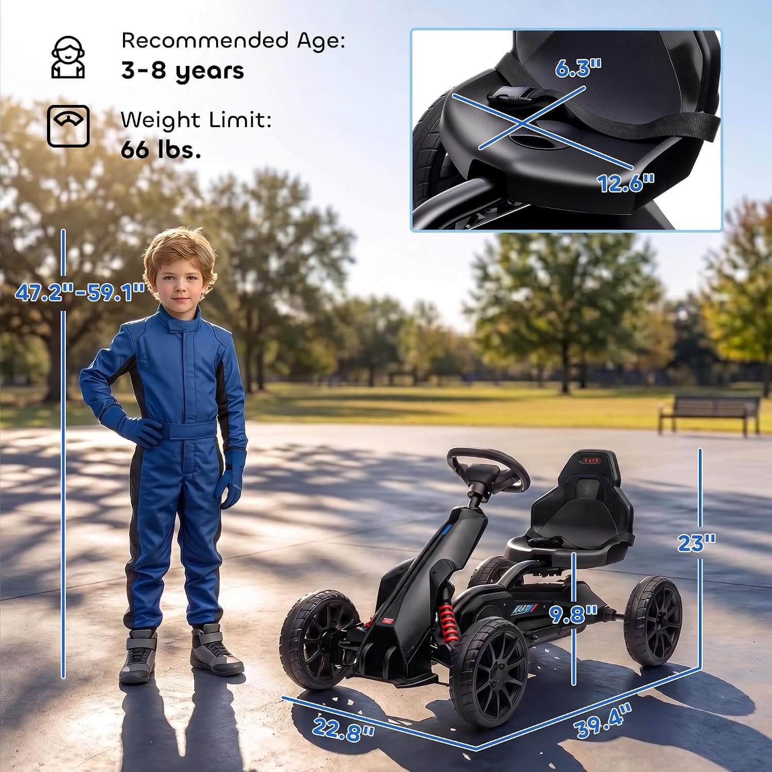 Aosom 12V Kids' Electric Go-Kart