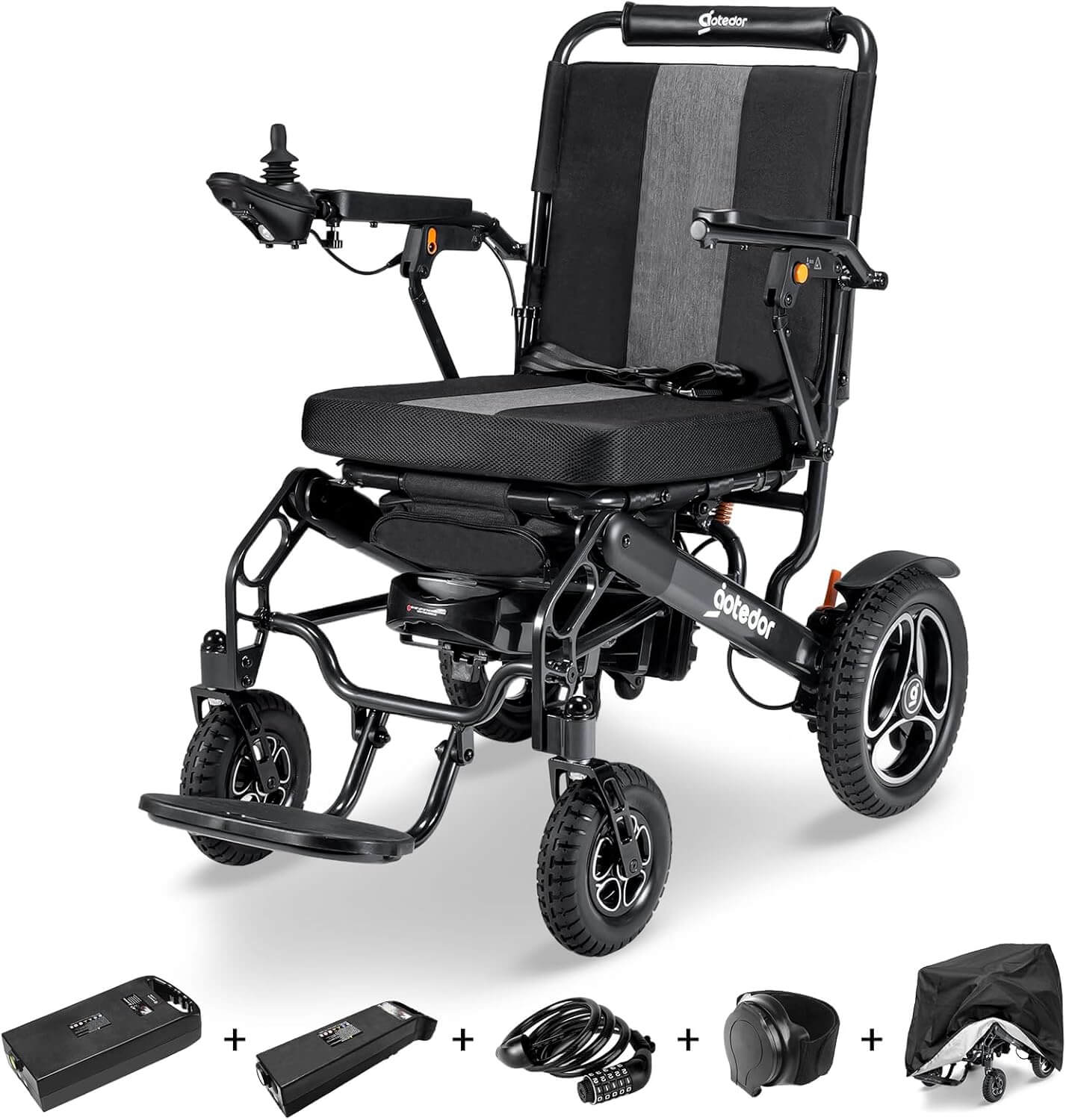 Aotedor W5526 Dual Battery Folding Electric Power Wheelchair
