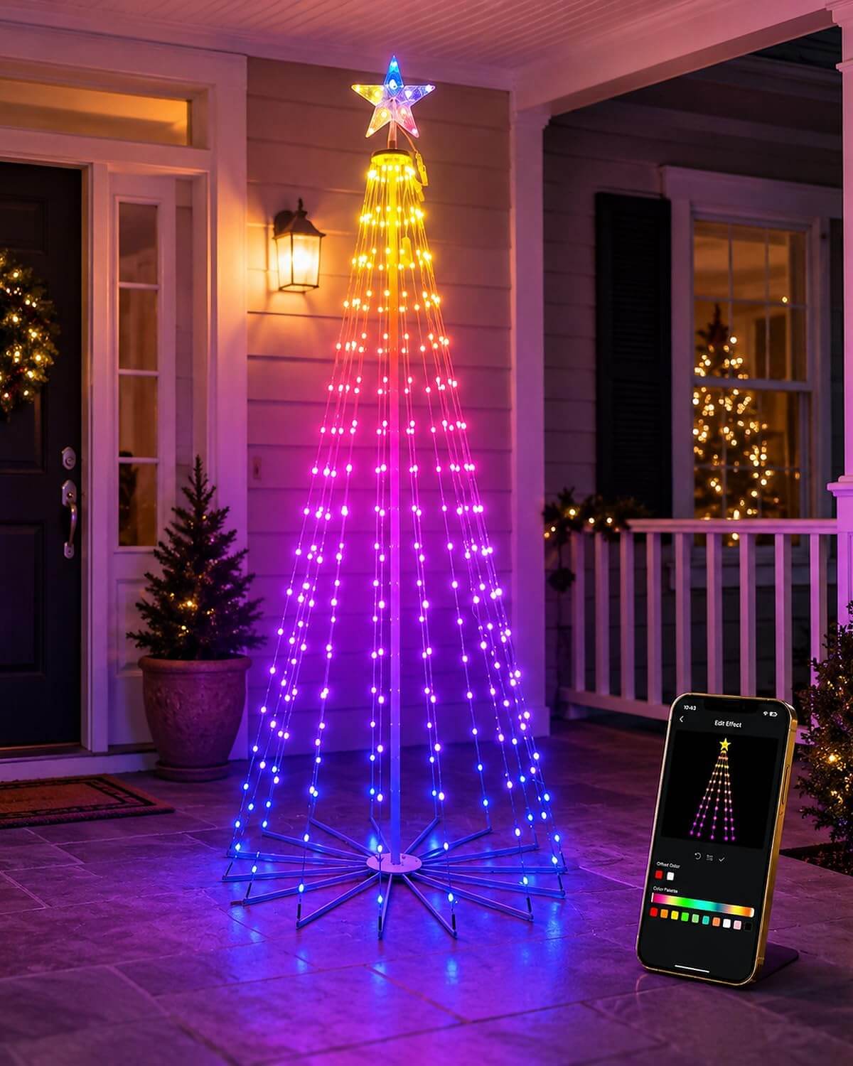 Aoycocr Smart Outdoor Christmas Tree Lights