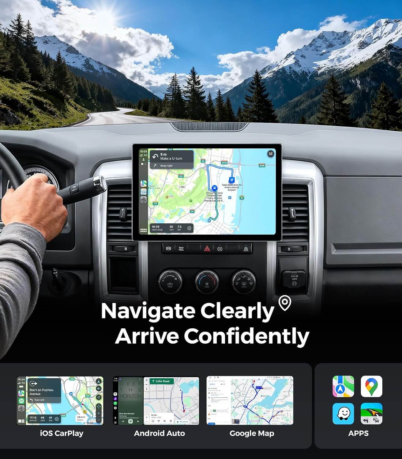 ApexNav 11.5" Car Radio for Dodge Ram 1500 2500 3500 (2009-2012)