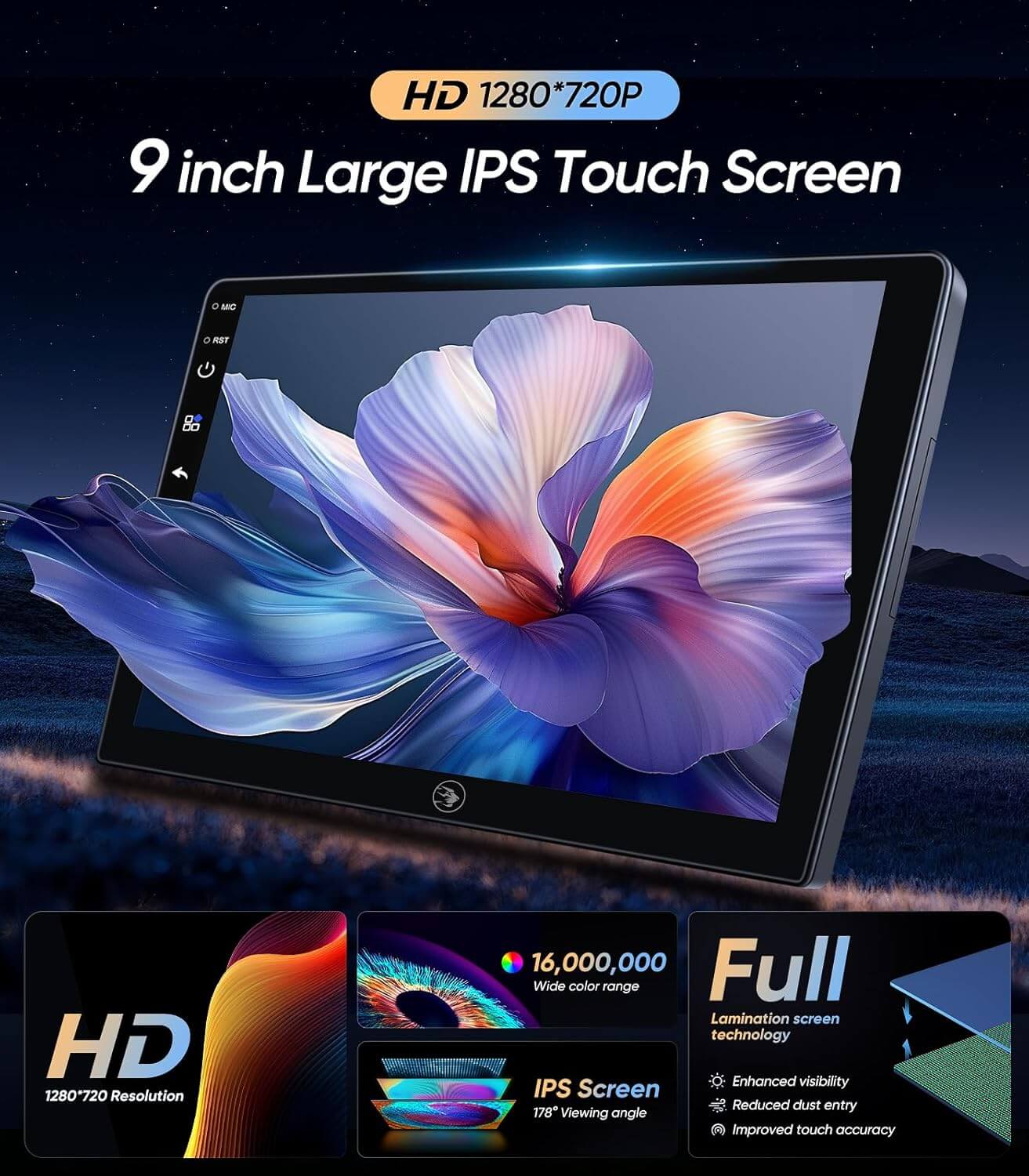 ApexNav 9" Bluetooth Car Infotainment System for Toyota Tacoma 2015-2025