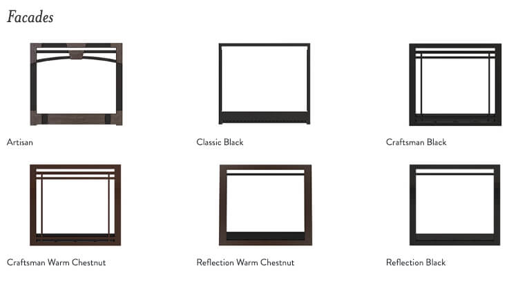 Astria GEMINI 45" DLX Series Front View Traditional Direct Vent Gas Fireplace