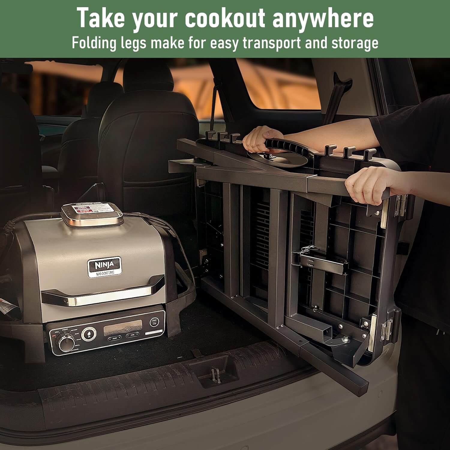 BBQMall 26"/30"/34" Portable Outdoor Grill Stand/Cart