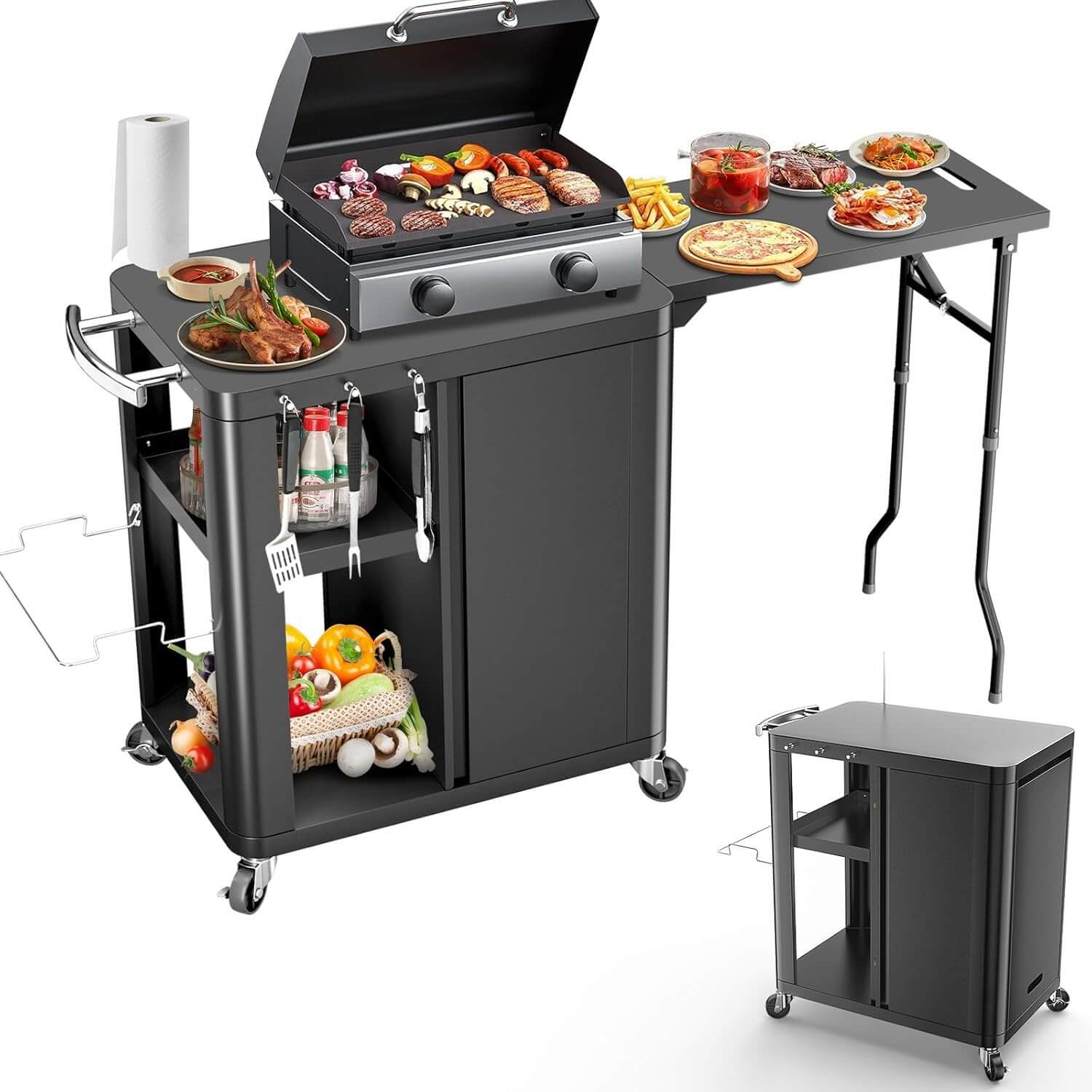 BBQMall 57"x24"x35" Outdoor Grill Stand/Cart, Model 30090