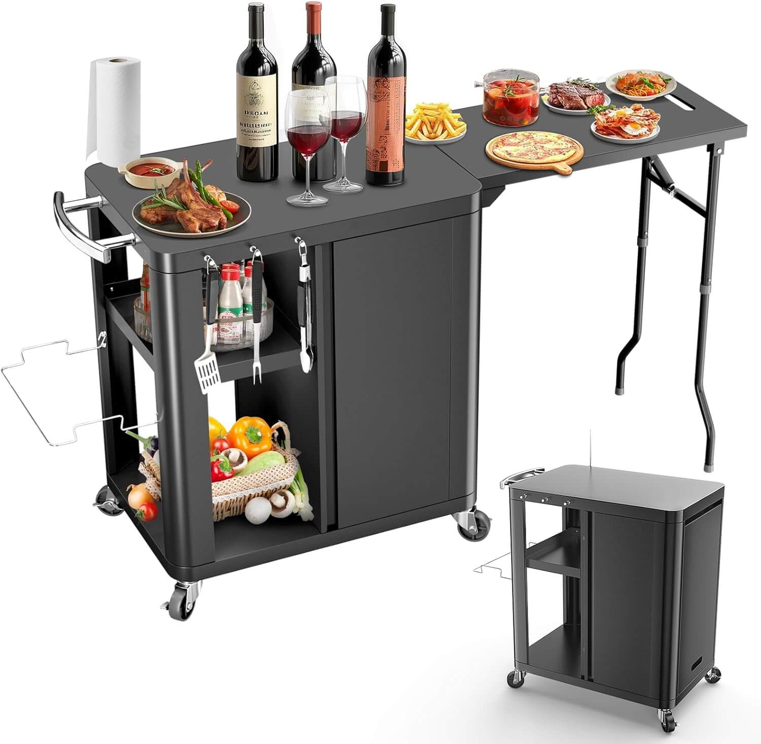 BBQMall 57"x24"x35" Outdoor Grill Stand/Cart, Model 30090