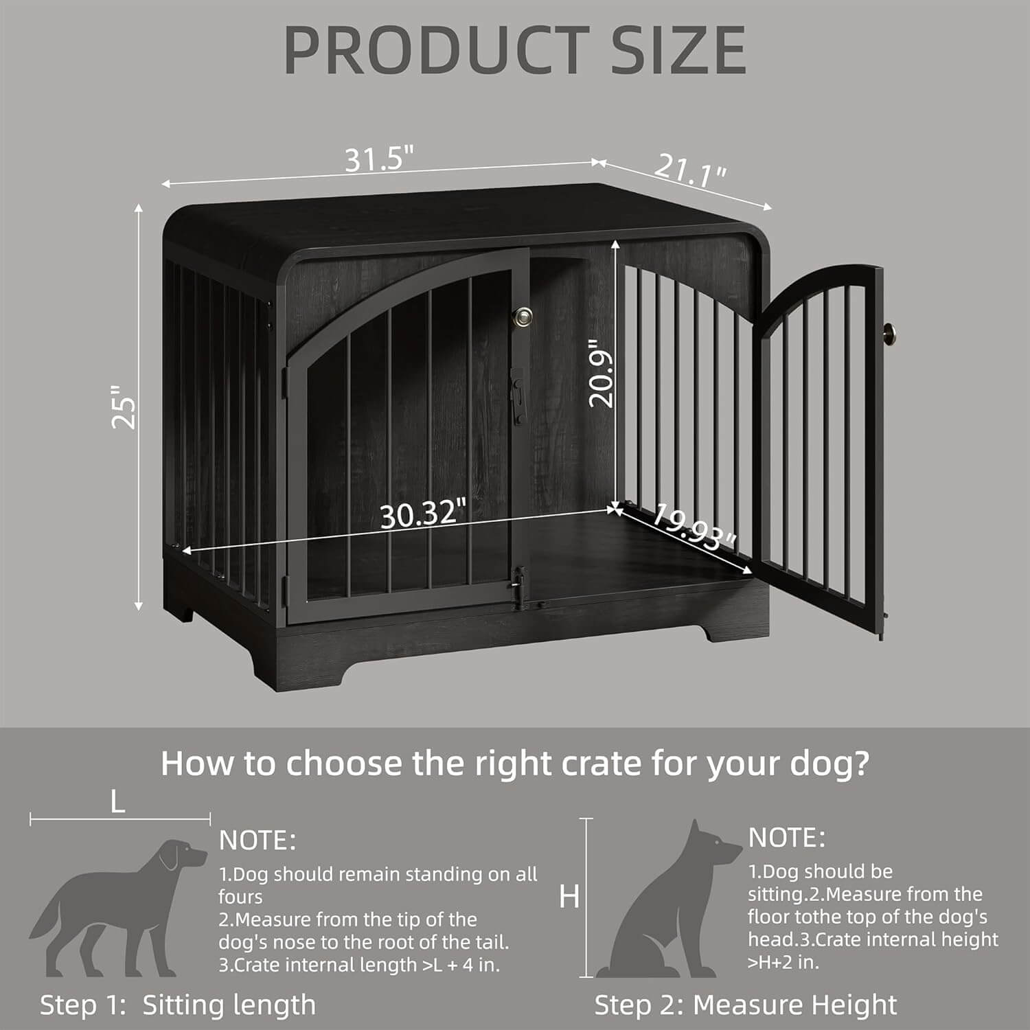 Berenlefe Farmhouse Dog Crate Furniture