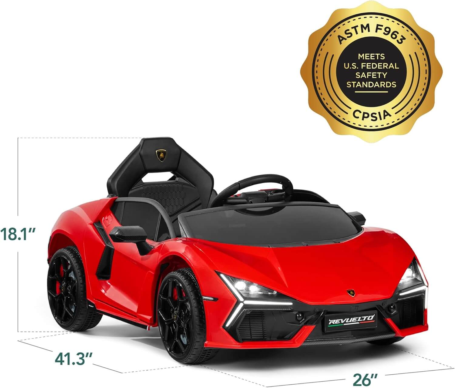 Best Choice Products LAMBORGHINI REVUELTO Licensed Kids' Electric Ride-On Car