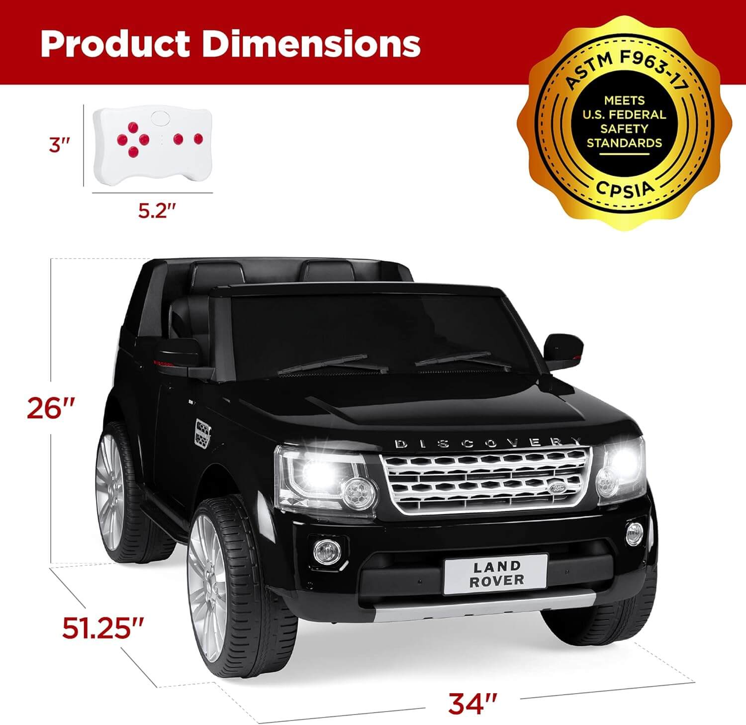 Best Choice Products LAND ROVER DISCOVERY Licensed Kids' Electric Ride-On Car