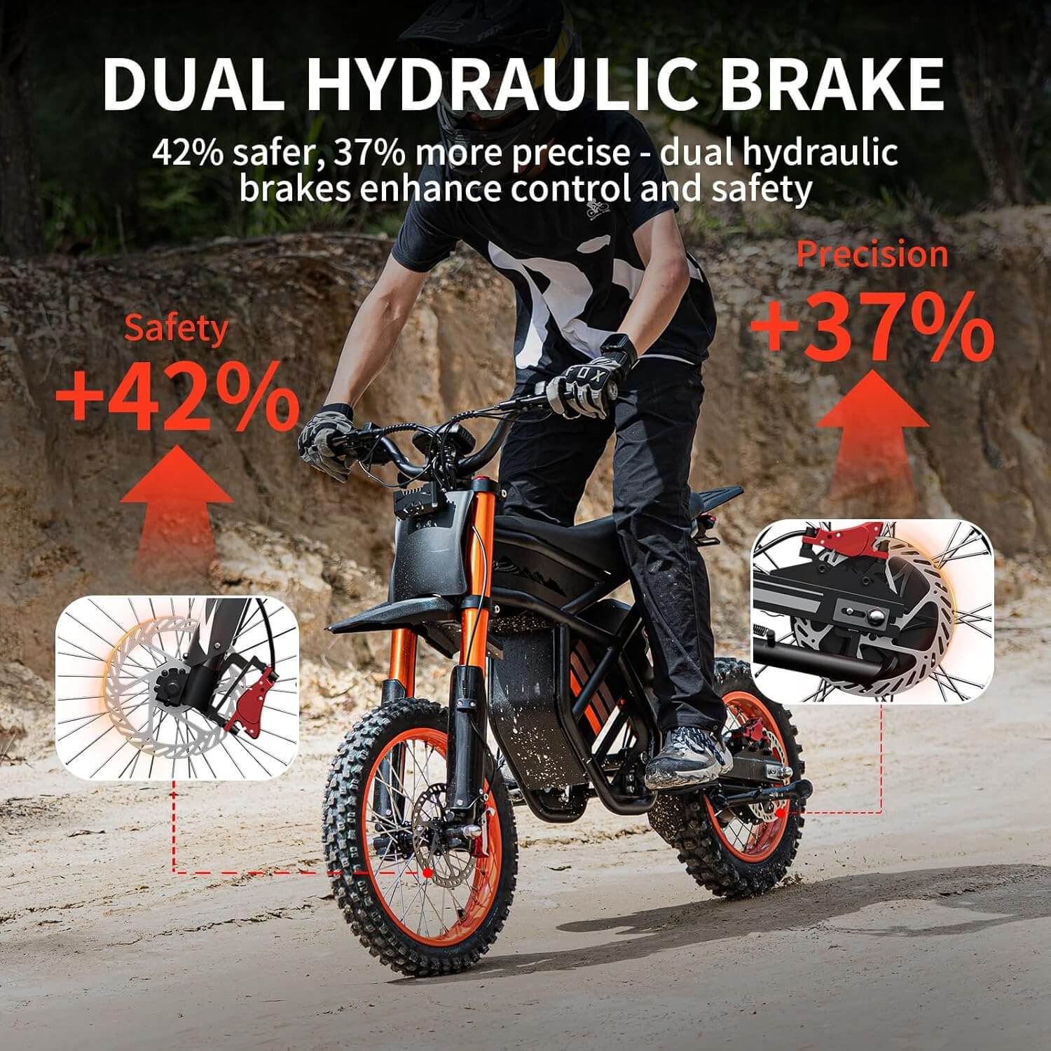 Bootime GT54 2000W Full Suspension All Terrain Electric Dirt Bike