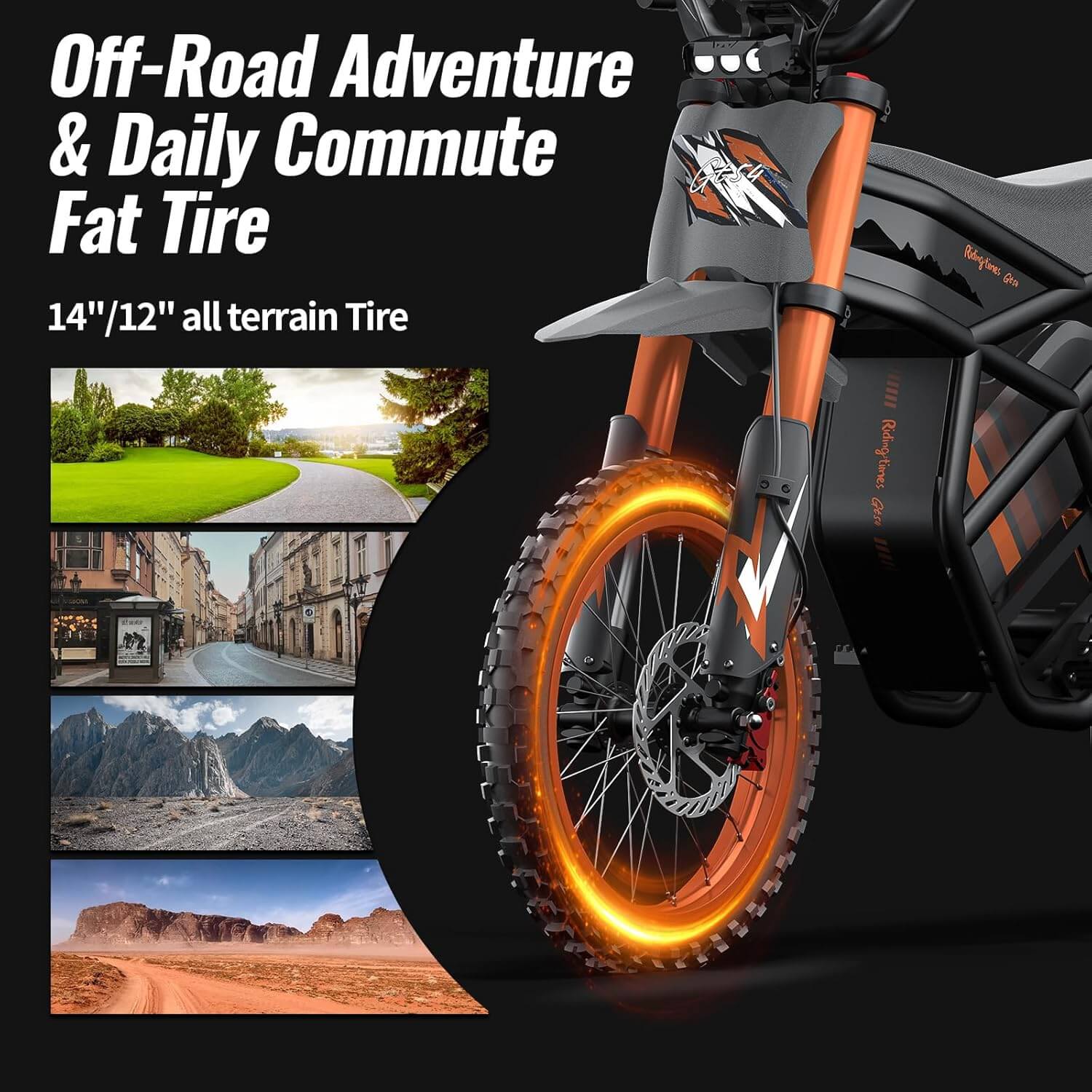 Bootime GT54 2000W Full Suspension All Terrain Electric Dirt Bike