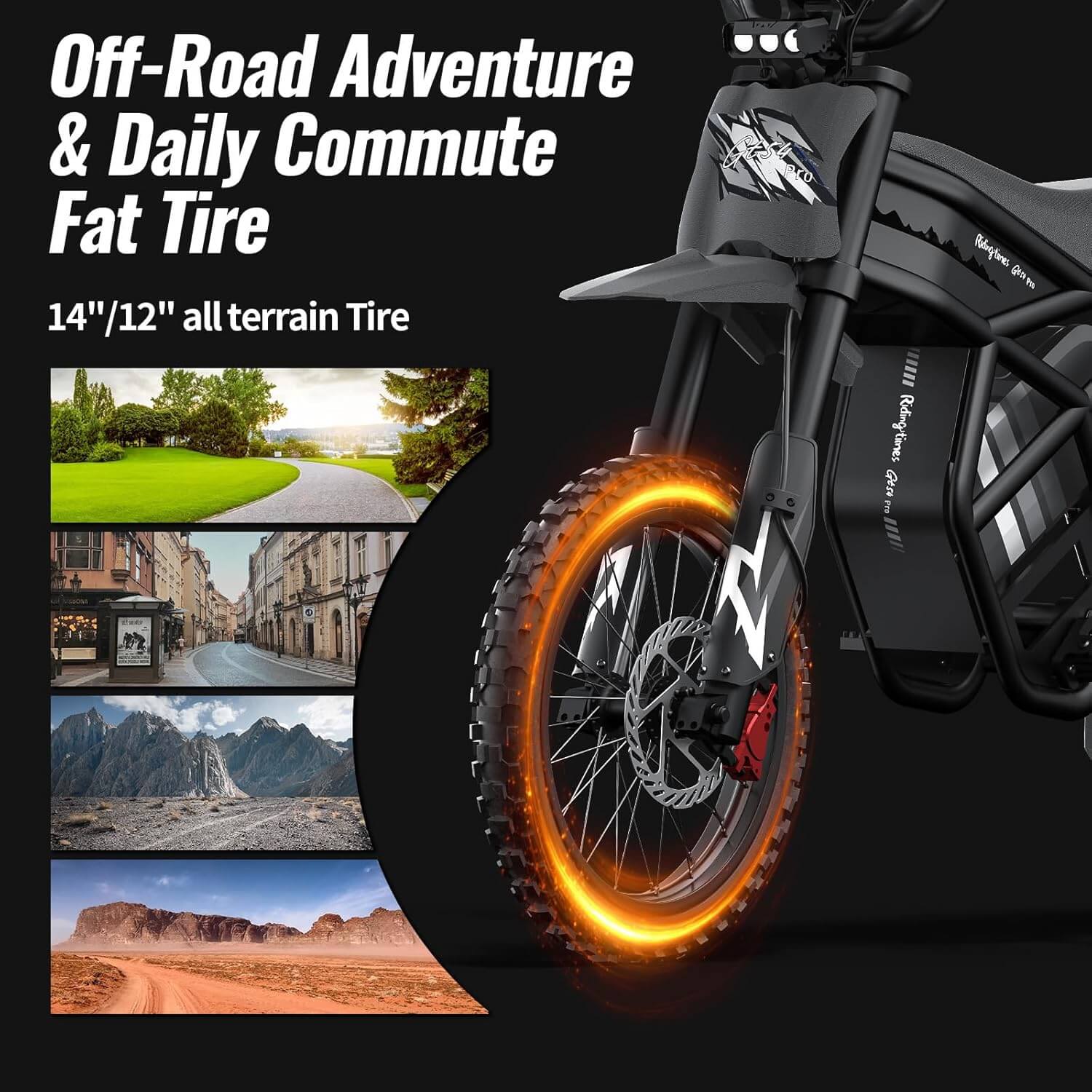 Bootime GT54 PRO 3000W Full Suspension All Terrain Electric Dirt Bike