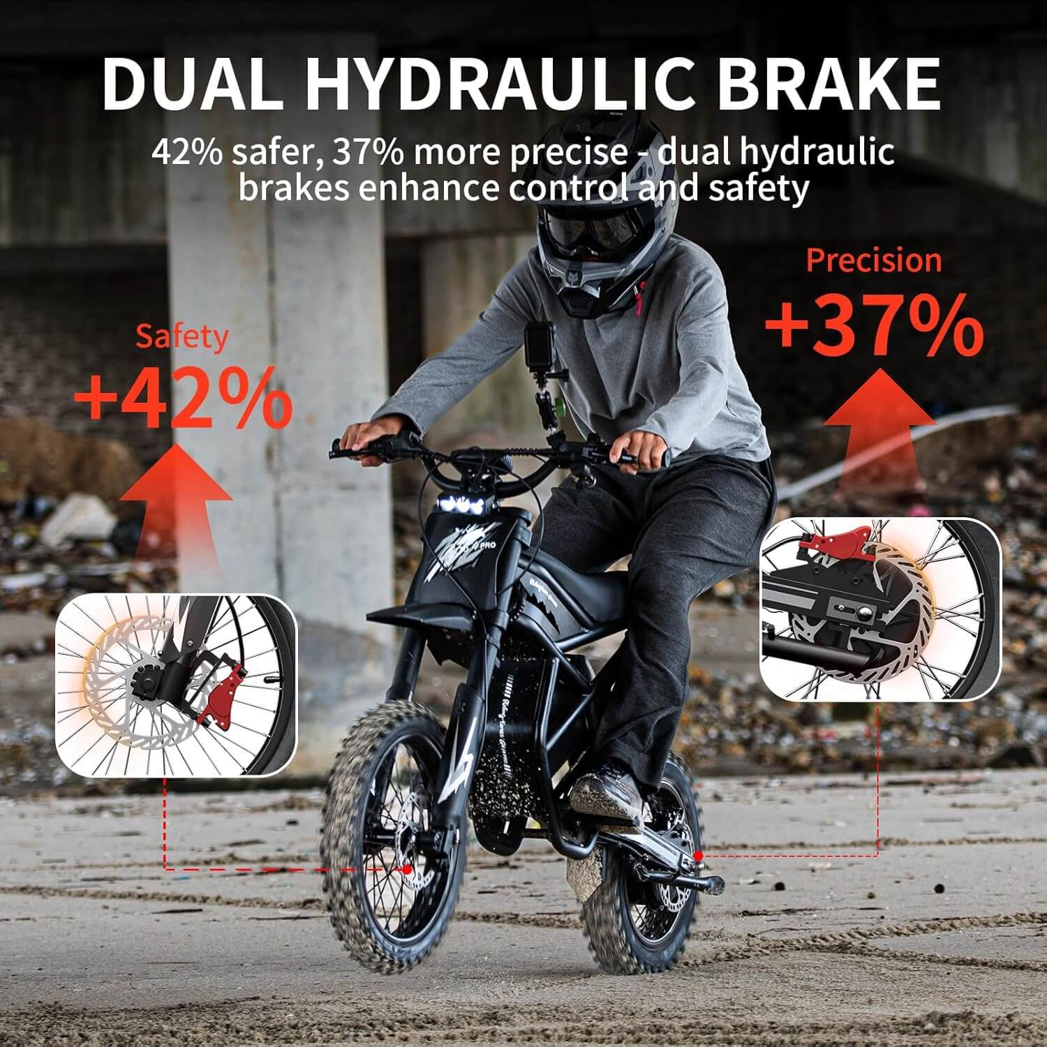 Bootime GT54 PRO 3000W Full Suspension All Terrain Electric Dirt Bike