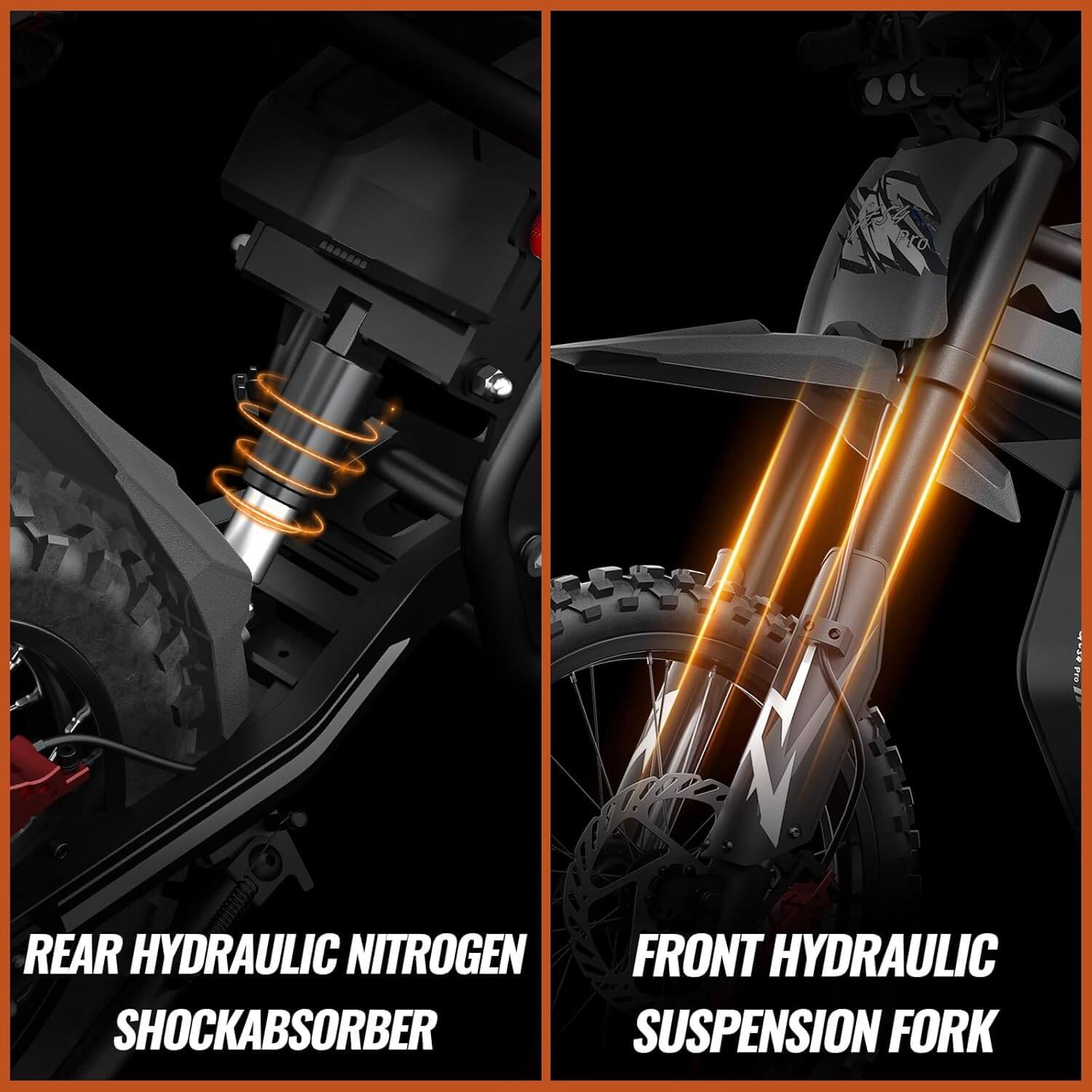 Bootime GT54 PRO 3000W Full Suspension All Terrain Electric Dirt Bike