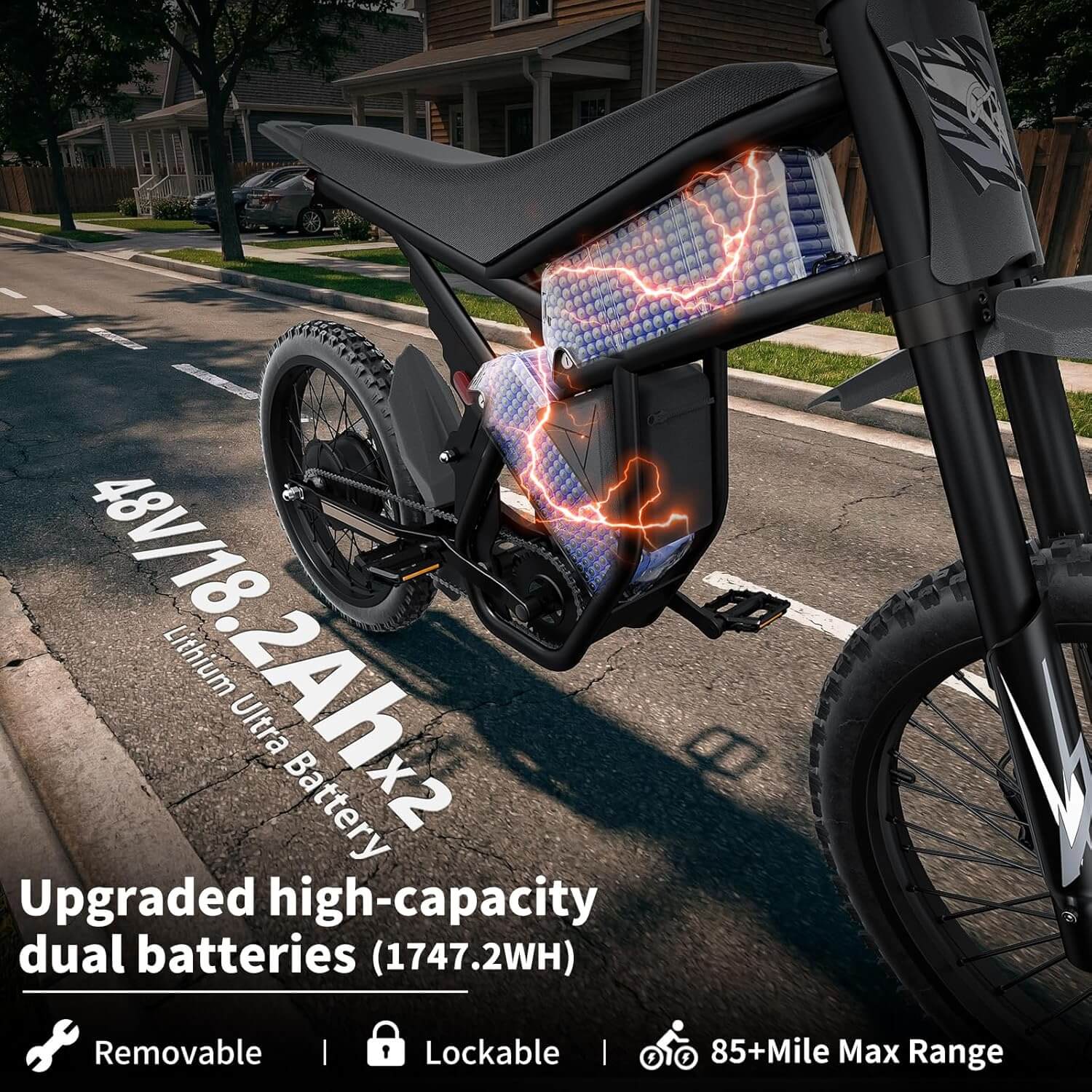 Bootime GT73 2500W Full Suspension All Terrain Electric Dirt Bike