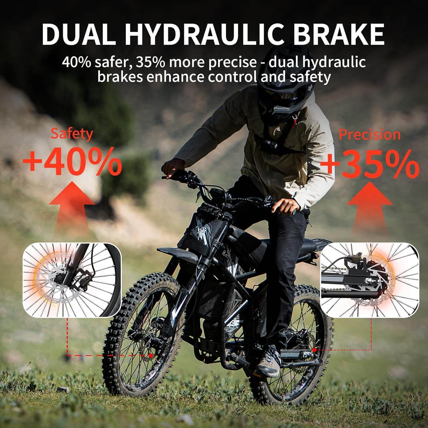 Bootime GT73 2500W Full Suspension All Terrain Electric Dirt Bike