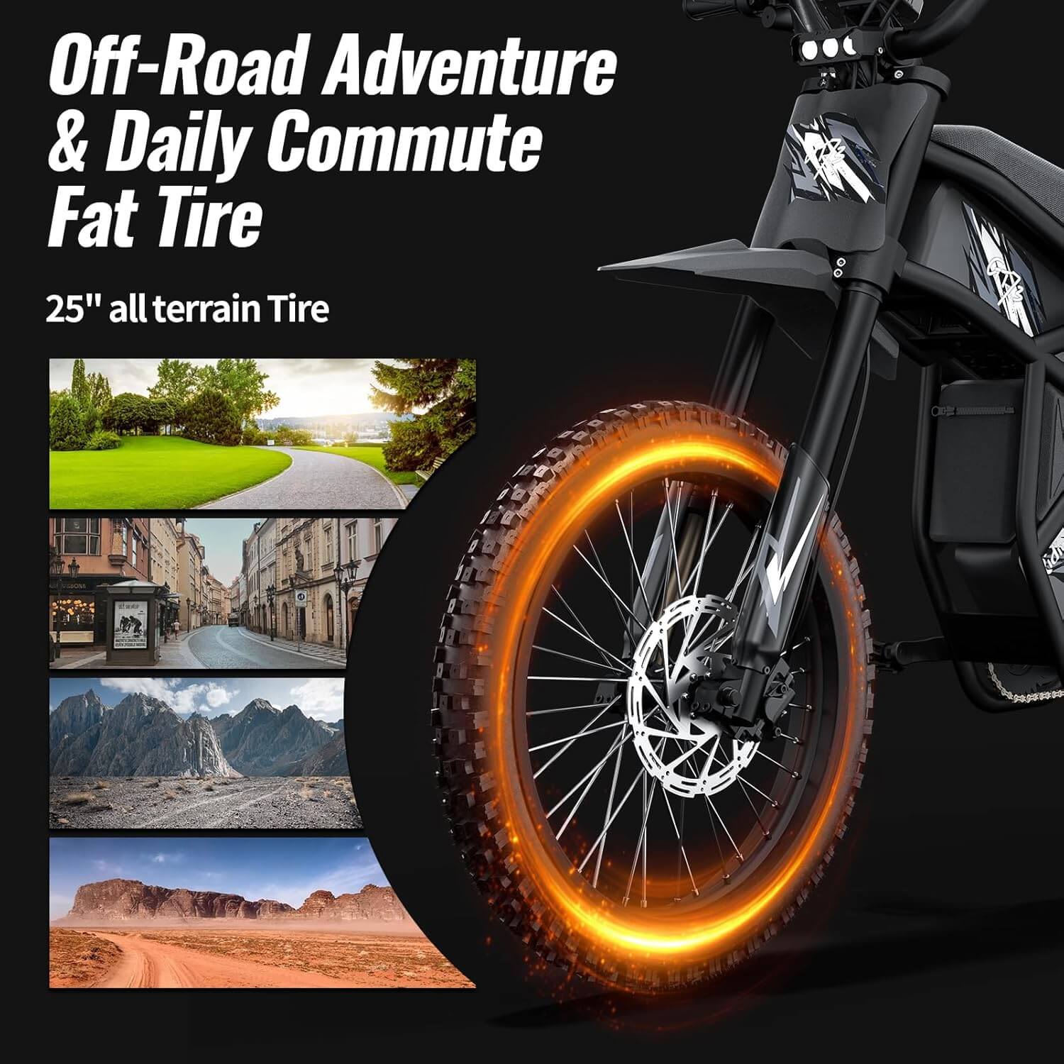 Bootime GT73 2500W Full Suspension All Terrain Electric Dirt Bike