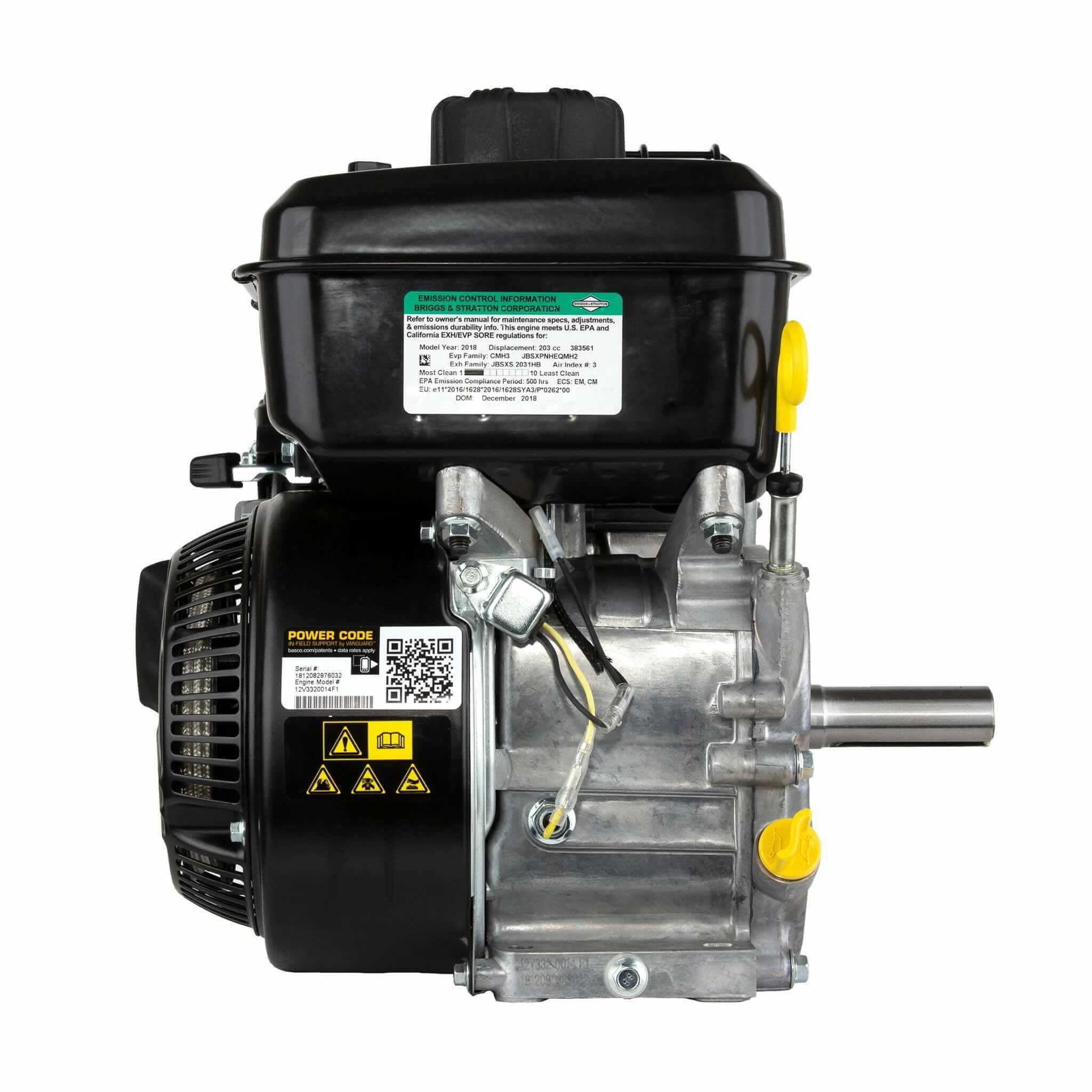 Briggs & Stratton Vanguard 6.5 HP 203cc Horizontal Shaft Engine 12V332-0014-F1