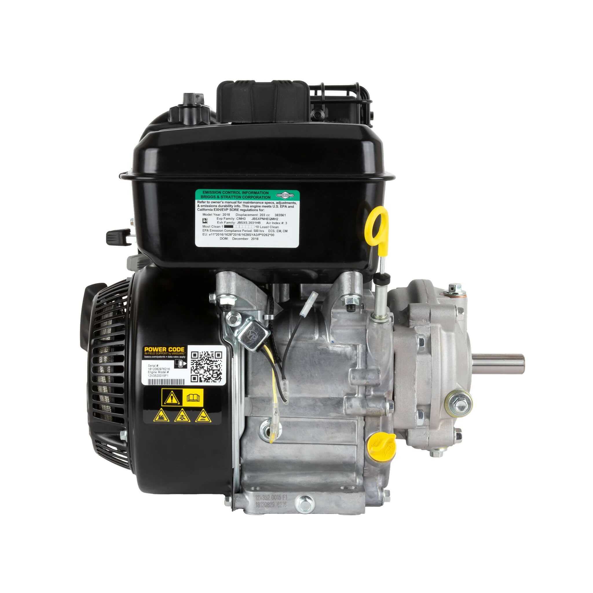 Briggs & Stratton Vanguard 6.5 HP 203cc Horizontal Shaft Single Cylinder Engine 12V352-0015-F1