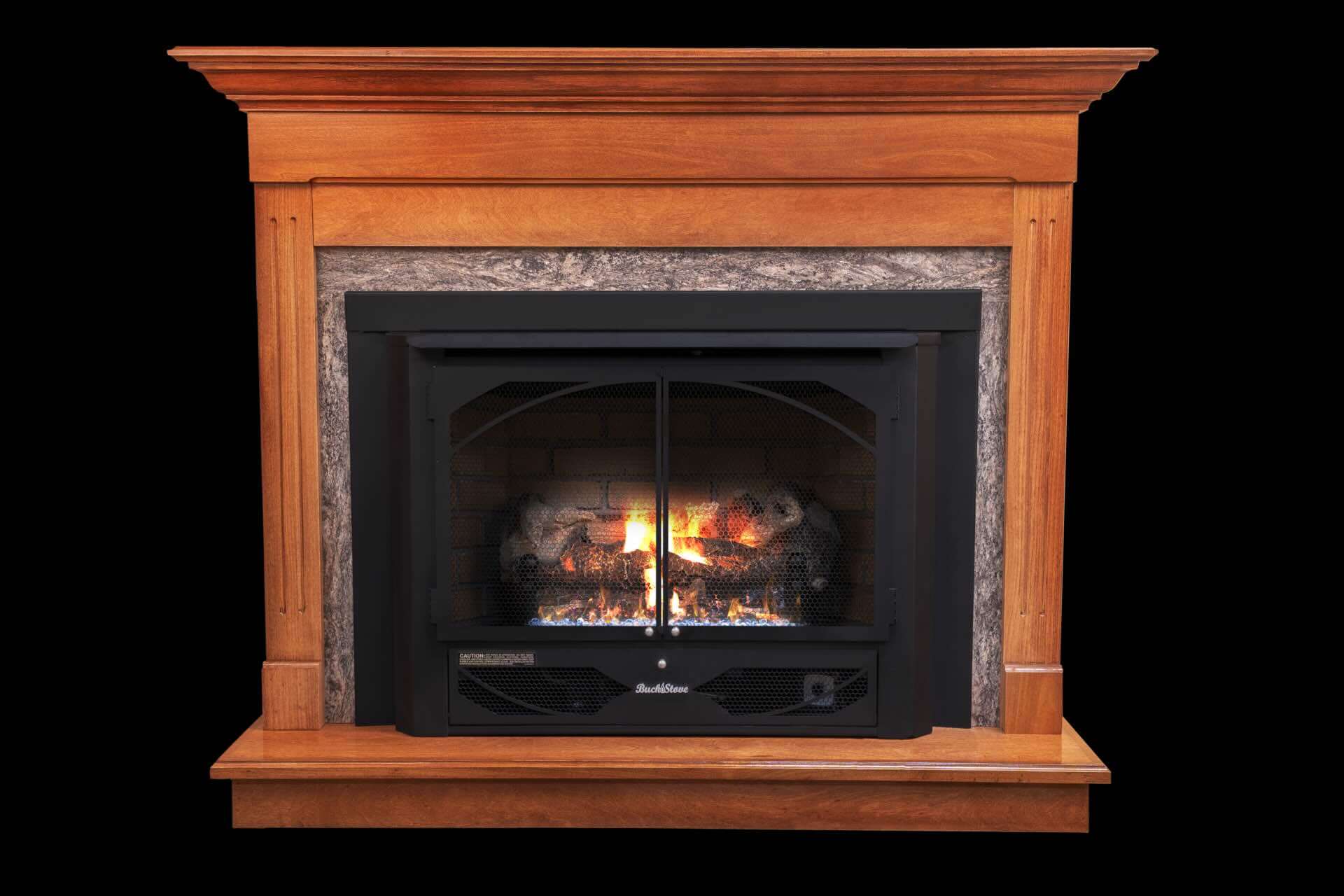 Buck MODEL 384 Non-Vent Gas Stove, Millivolt Valve, Blue Ridge Gas Logs