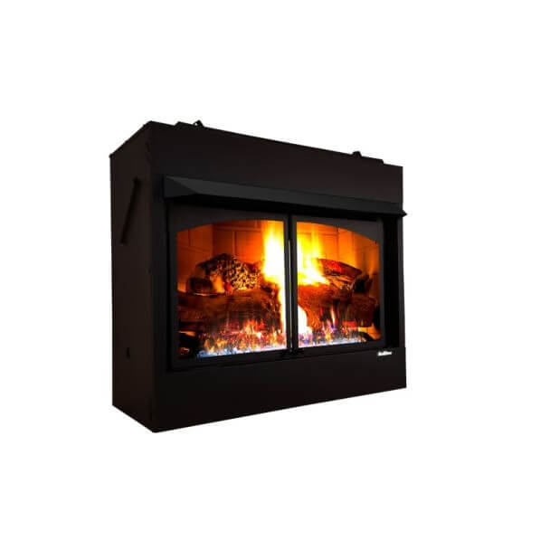 Buck NV 42ZCBBXL 42" Zero Clearance Builders Firebox, EmberVision 200 Logs