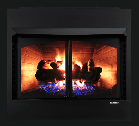Buck NV ZCBBXL 36" Zero Clearance Builders Firebox, EmberVision 100 Logs