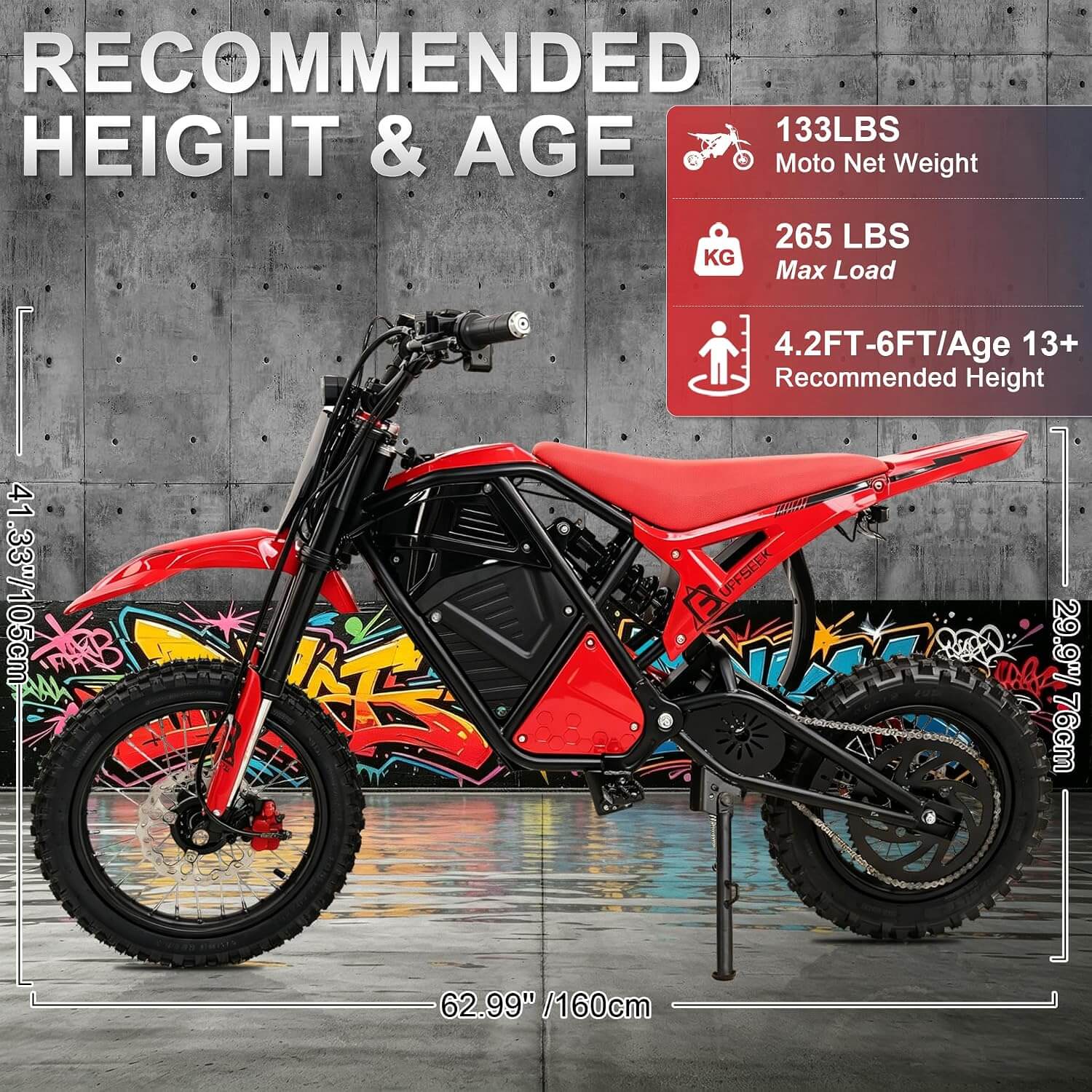 Buffseek 3500W 48V Electric Dirt Bike