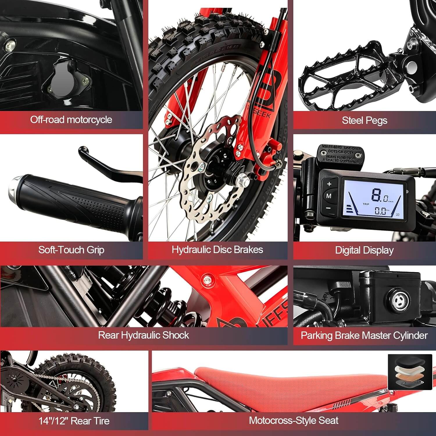 Buffseek 3500W 48V Electric Dirt Bike