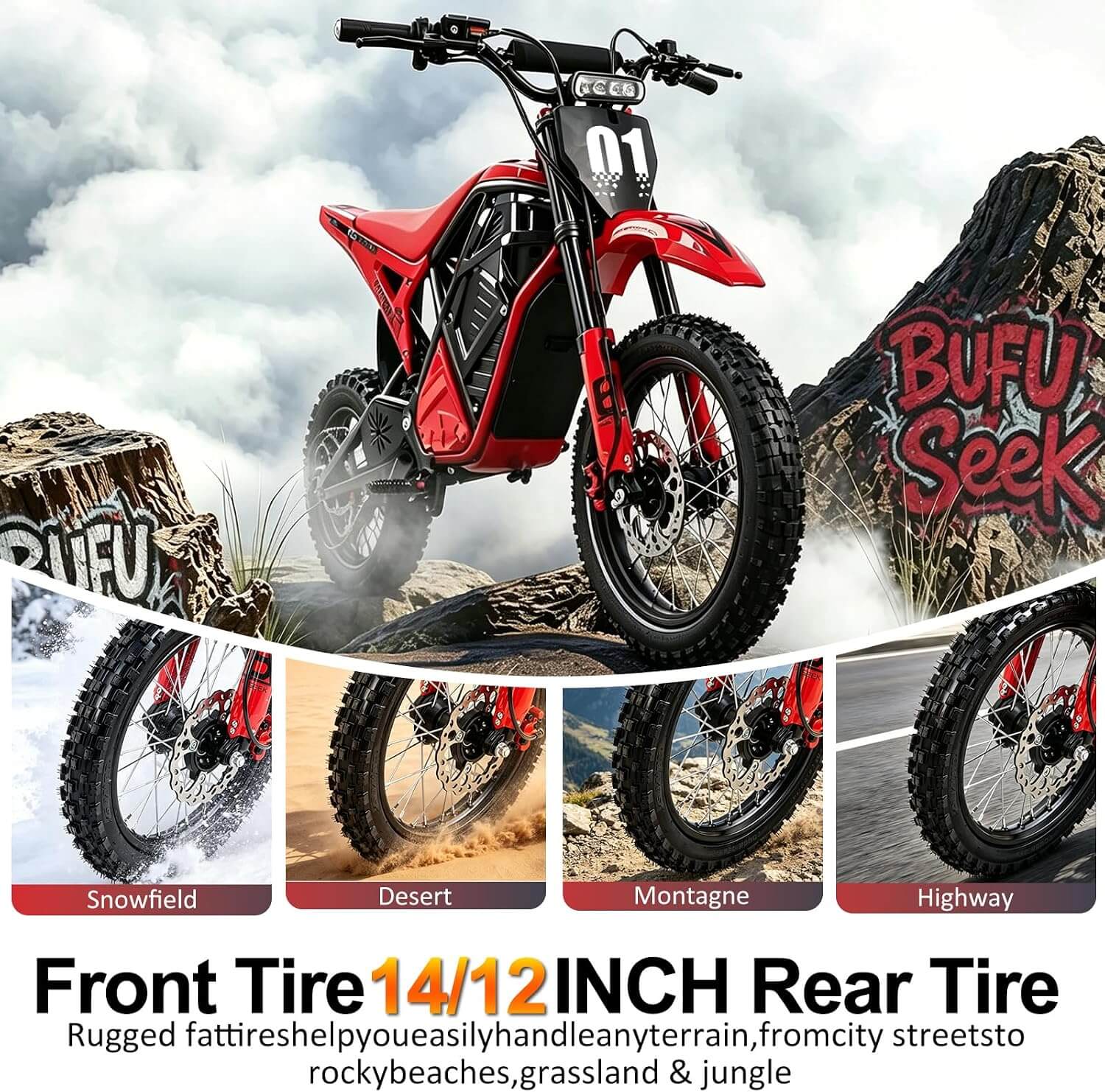 Buffseek 3500W 48V Electric Dirt Bike